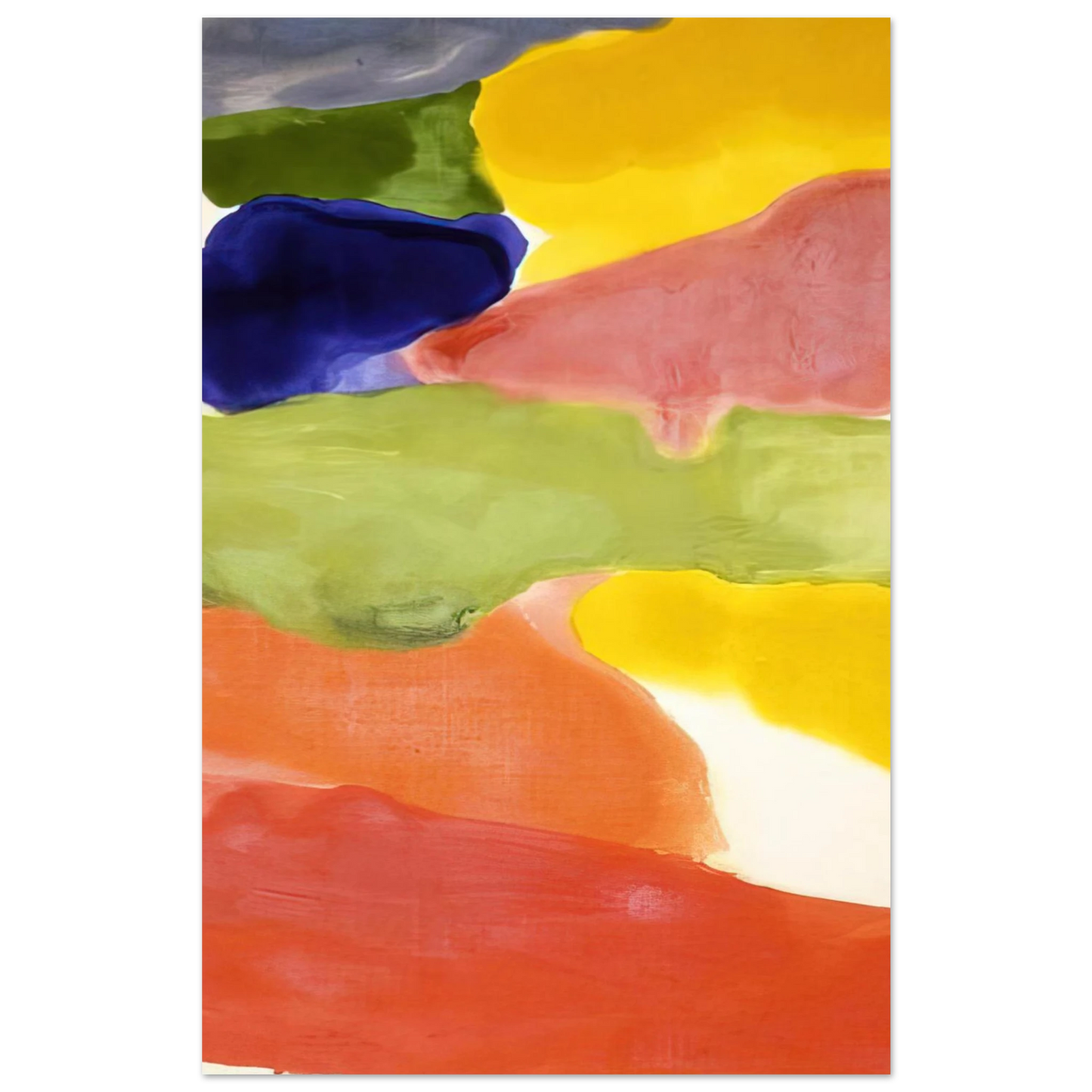 Helen Frankenthaler - Tutti-Fruitti - 1966 Wall art - 40x50 cm / 16x20 inches - Premium Wooden Framed Poster With Fine Art Paper-canvas - White frame