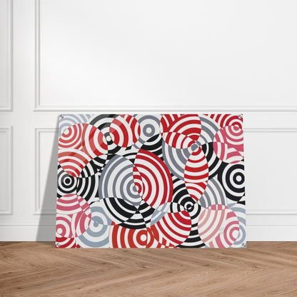 Interférences en rouge et gris No. 640 - 1963 - Antonio Asis Acrylic Print - 70x100 cm / 28x40″ inches | Antonio Asis Wall Art | Antonio Asis Prints