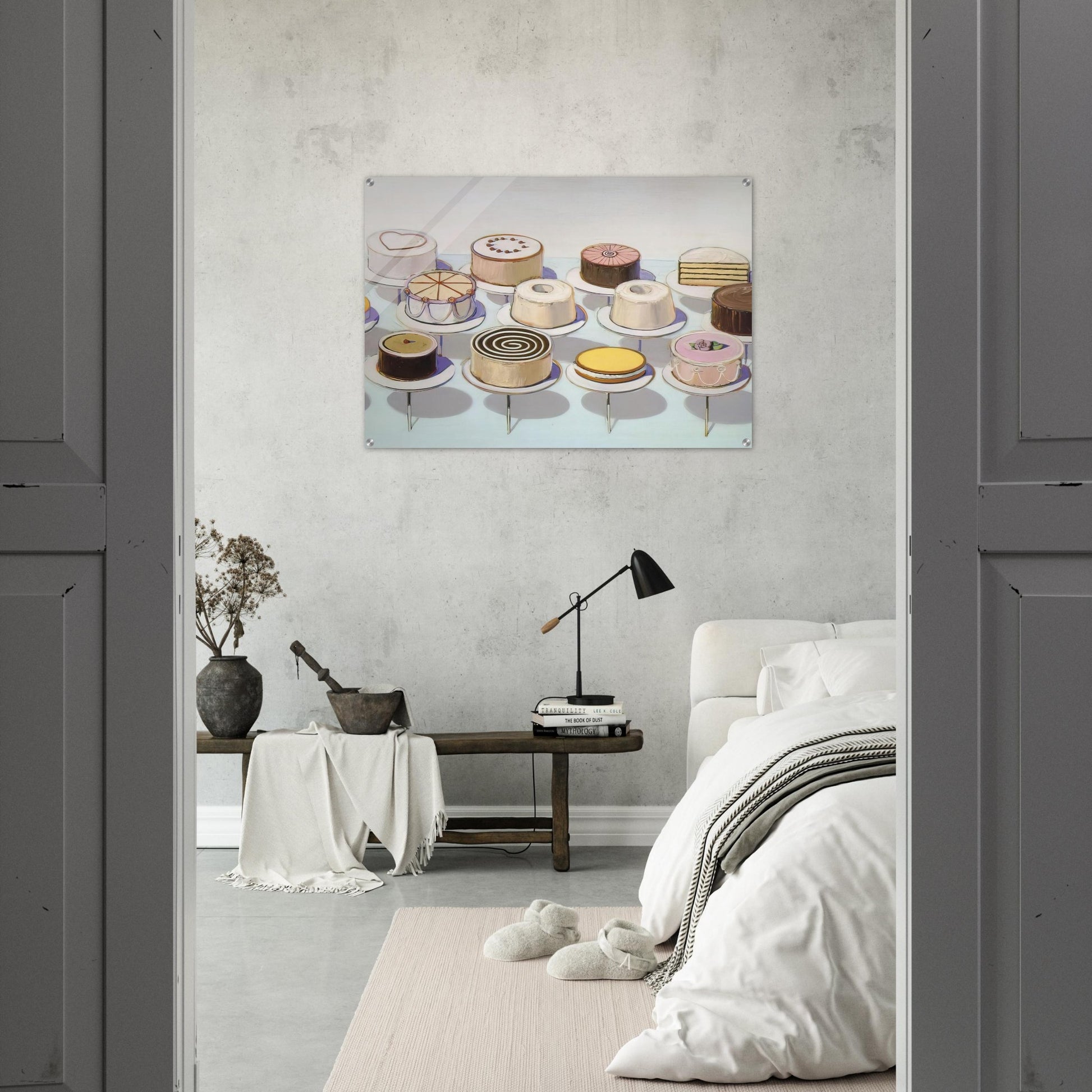 Cakes - 1963 - Wayne Thiebaud Acrylic Print - 70x100 cm / 28x40″ inches