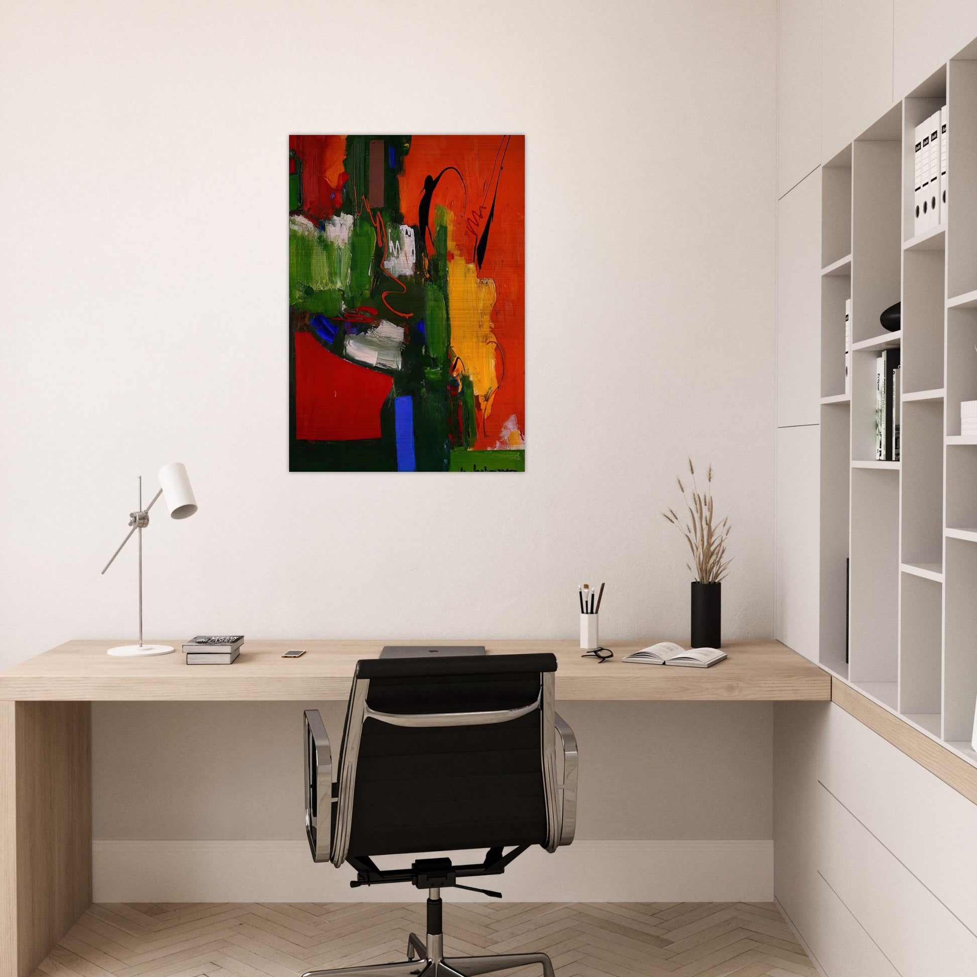 The Lark - Hans Hofmann Brushed Aluminum Print - 70x100 cm / 28x40 inches | Hans Hofmann Aluminum Print | Hans Hofmann Prints