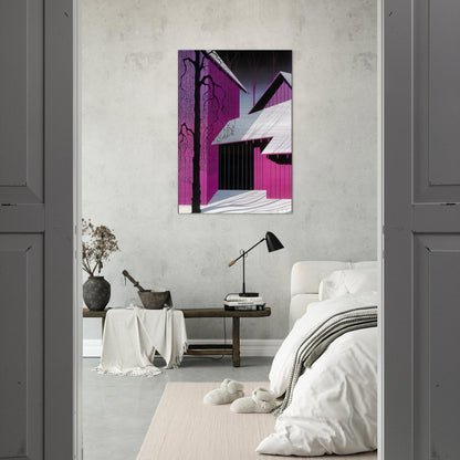 Amethyst - Eyvind Earle Brushed Aluminum Print - 70x100 cm / 28x40 inches | Eyvind Earle Aluminum Print | Eyvind Earle Prints