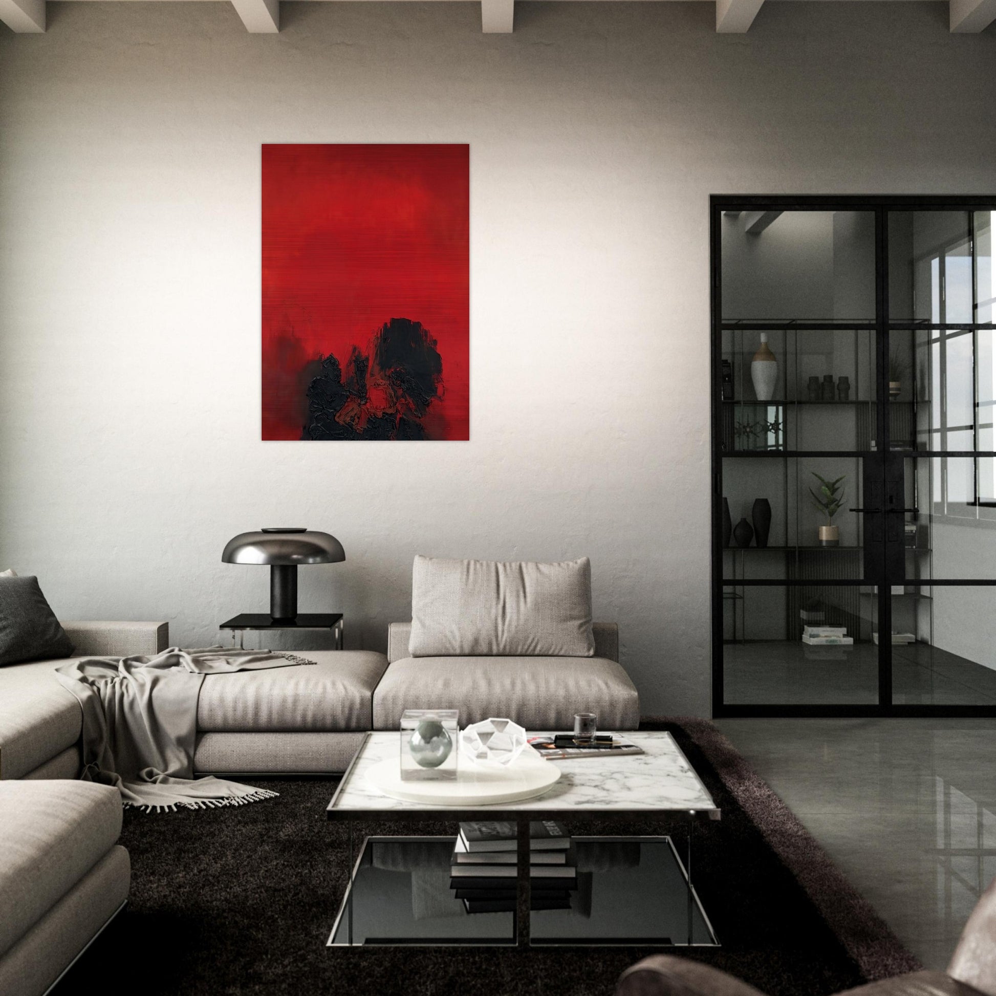 UNTITLED 1961 - Luis Feito Brushed Aluminum Print - 70x100 cm / 28x40 inches | Luis Feito Aluminum Print | Luis Feito Prints