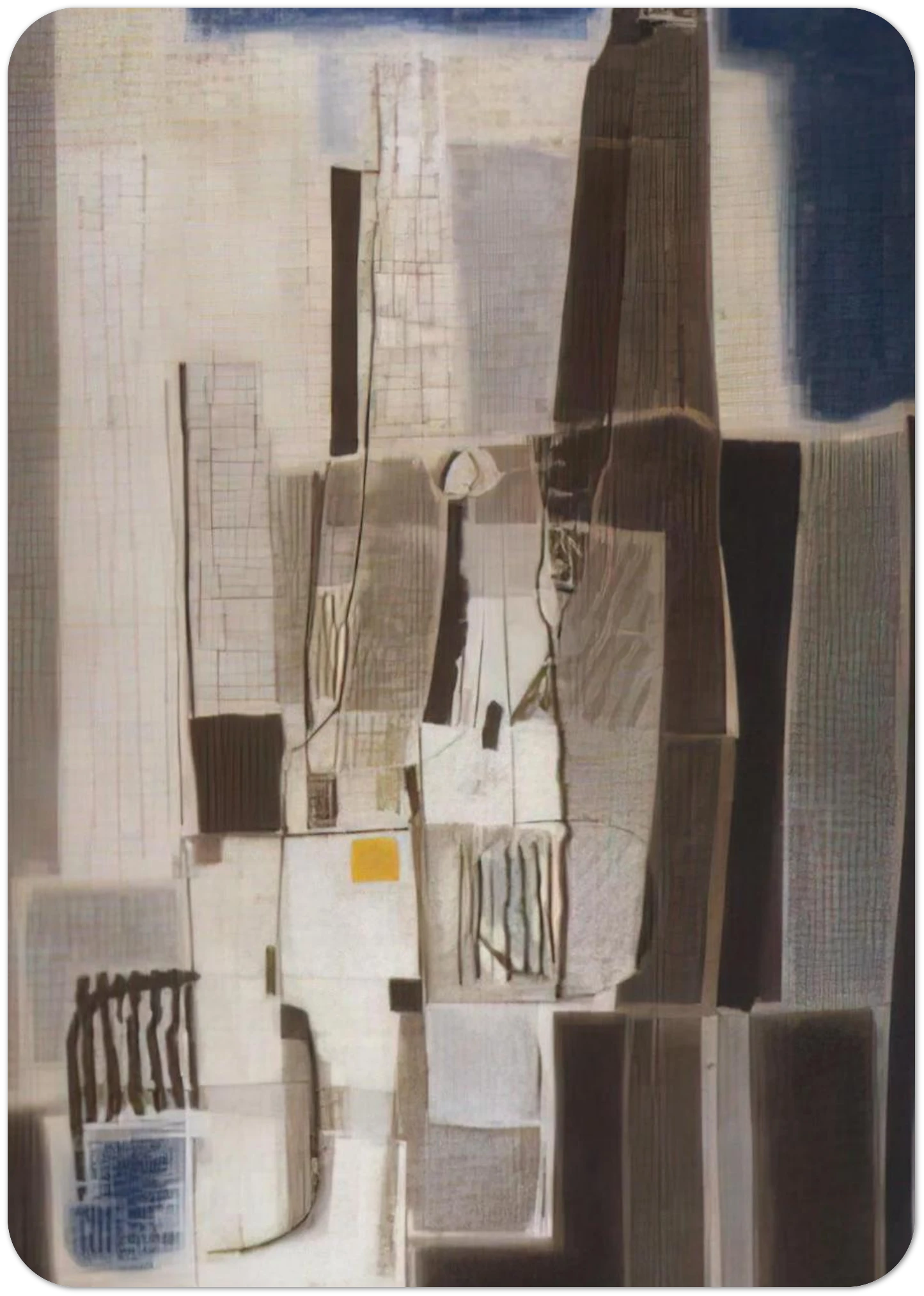 Architettura 1 - Art Informel By Bice Lazzari Pack of 10 Post Cards | Bice Lazzari Post Cards | A6 (10.5 x 14.8 cm) - 4.1 x 5.8 inches