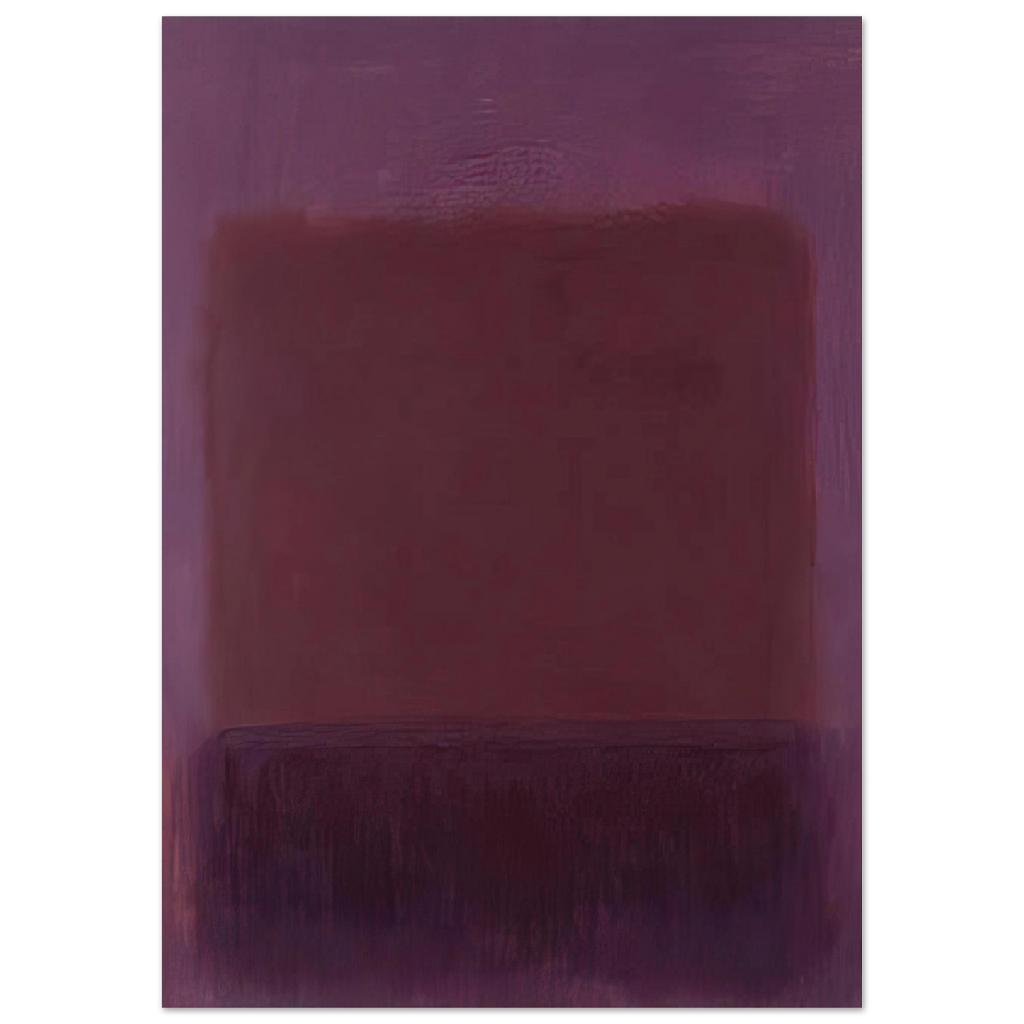 Mark Rothko - Purple Brown - 1957 Wall Art - 21x29.7 cm / 8x12" - Premium Wooden Framed Poster With Fine Art Paper - White frame