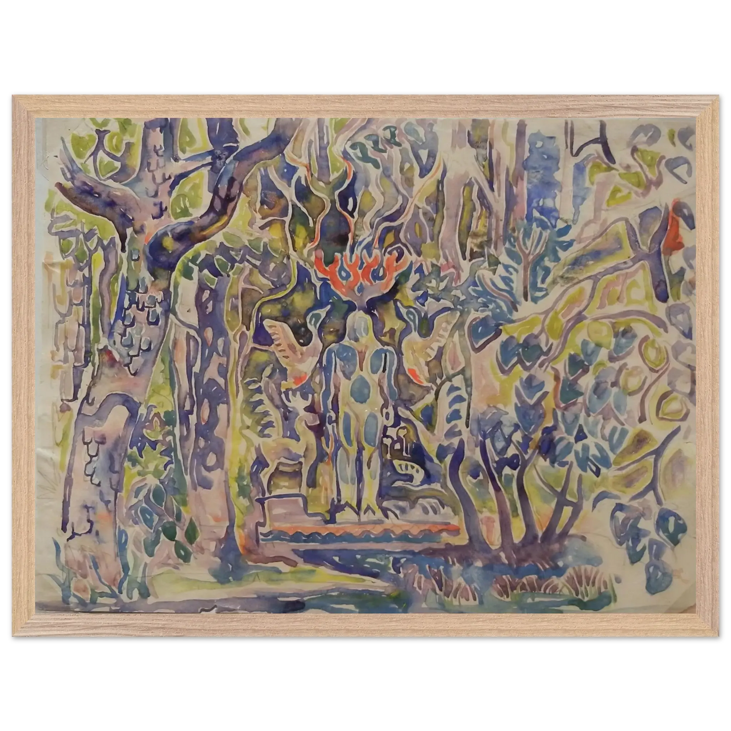 Walter Inglis Anderson - Walter Anderson Wall art - 27x35 cm / 11x14 Inches - Premium Wooden Framed Poster With Fine Art Paper - Wood frame