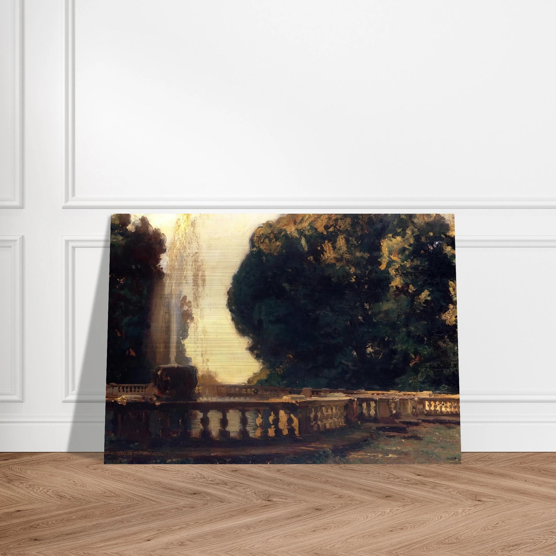 Villa Torlonia, Fountain - John Singer Sargent Brushed Aluminum Print - 70x100 cm / 28x40 inches | John Singer Sargent Aluminum Print | John Singer Sargent Prints