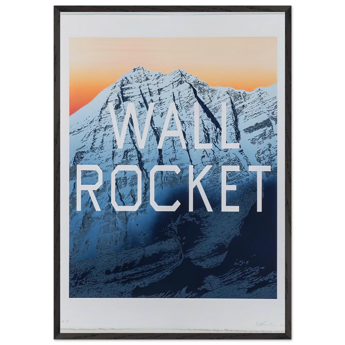 WALL ROCKET 2013 - Edward Ruscha 70x100 cm / 28x40 inches Framed Art Print – Black Wooden Frame