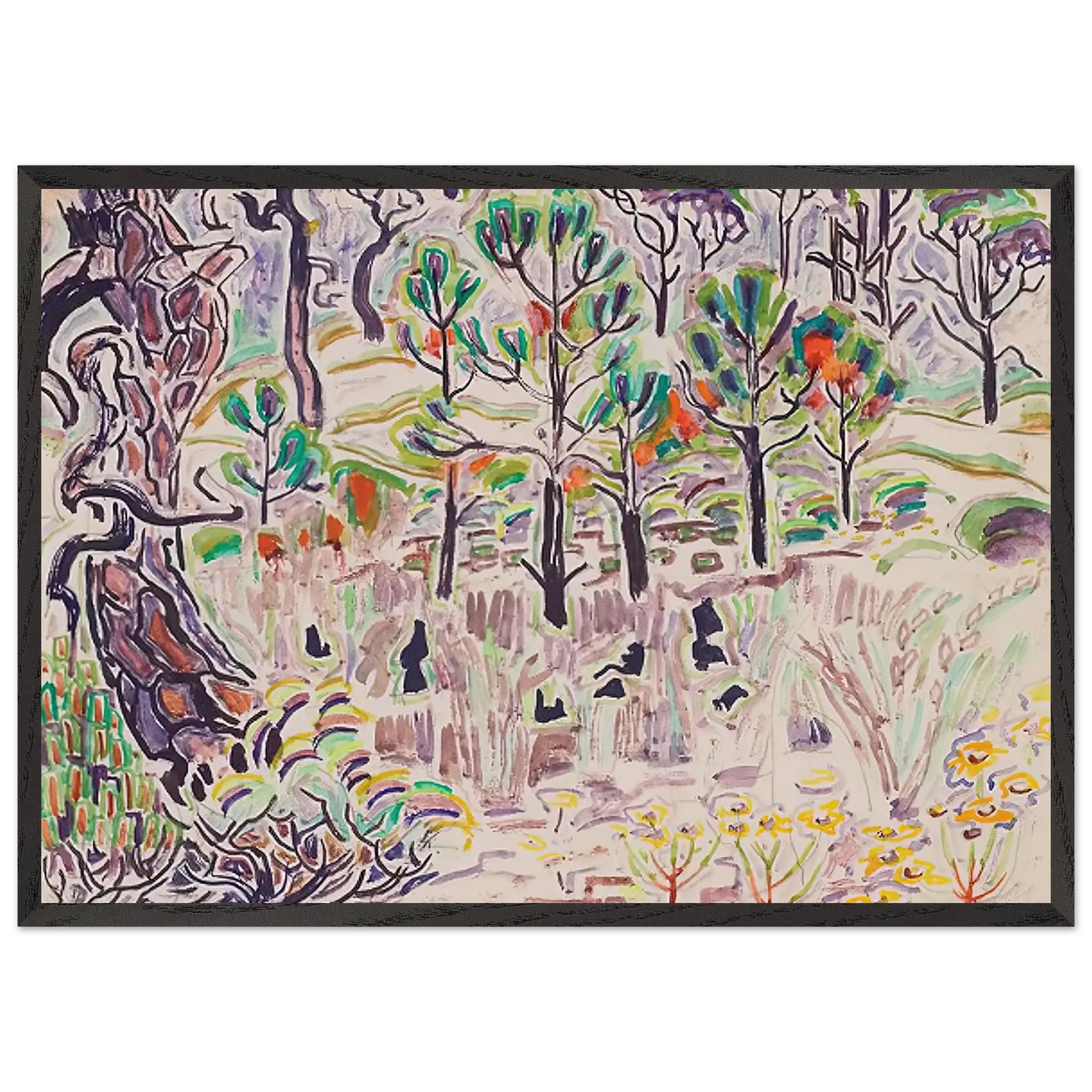 Walter Inglis Anderson - Walter Anderson Wall art - 20x25 cm / 8x10 Inches - Premium Wooden Framed Poster With Fine Art Paper - Wood frame
