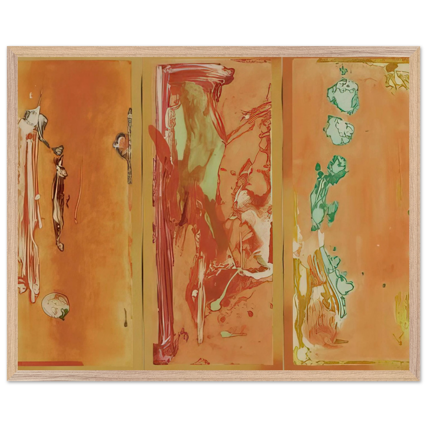 Helen Frankenthaler - Gateway - 1988 Wall art - 20x25 cm / 8x10 inches - Premium Wooden Framed Poster With Fine Art Paper-canvas - White frame