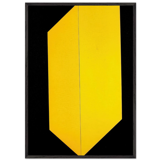 Black and Yellow - 2009 - Carmen Herrera 70x100 cm / 28x40 inches Framed Art Print – Black Wooden Frame