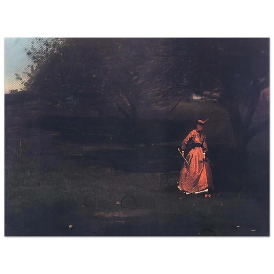 Winslow Homer - CROQUET PLAYERS 1  75x100 cm / 30x40inches Fine Art Poster