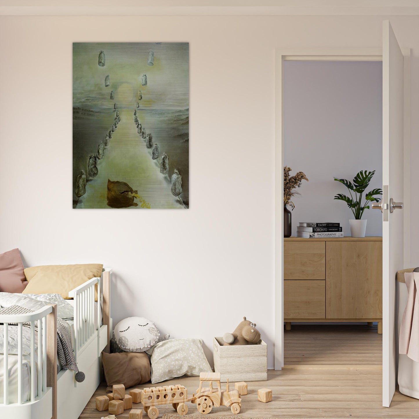 THE PATH OF ENIGMAS FIRST VERSION - Salvador Dali Brushed Aluminum Print - 70x100 cm / 28x40 inches | Salvador Dali Aluminum Print | Salvador Dali Prints