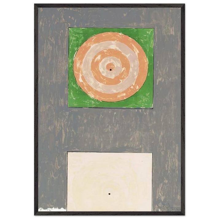 TARGETS ULAE 41 - Jasper Johns 70x100 cm / 28x40 inches Framed Art Print – Black Wooden Frame