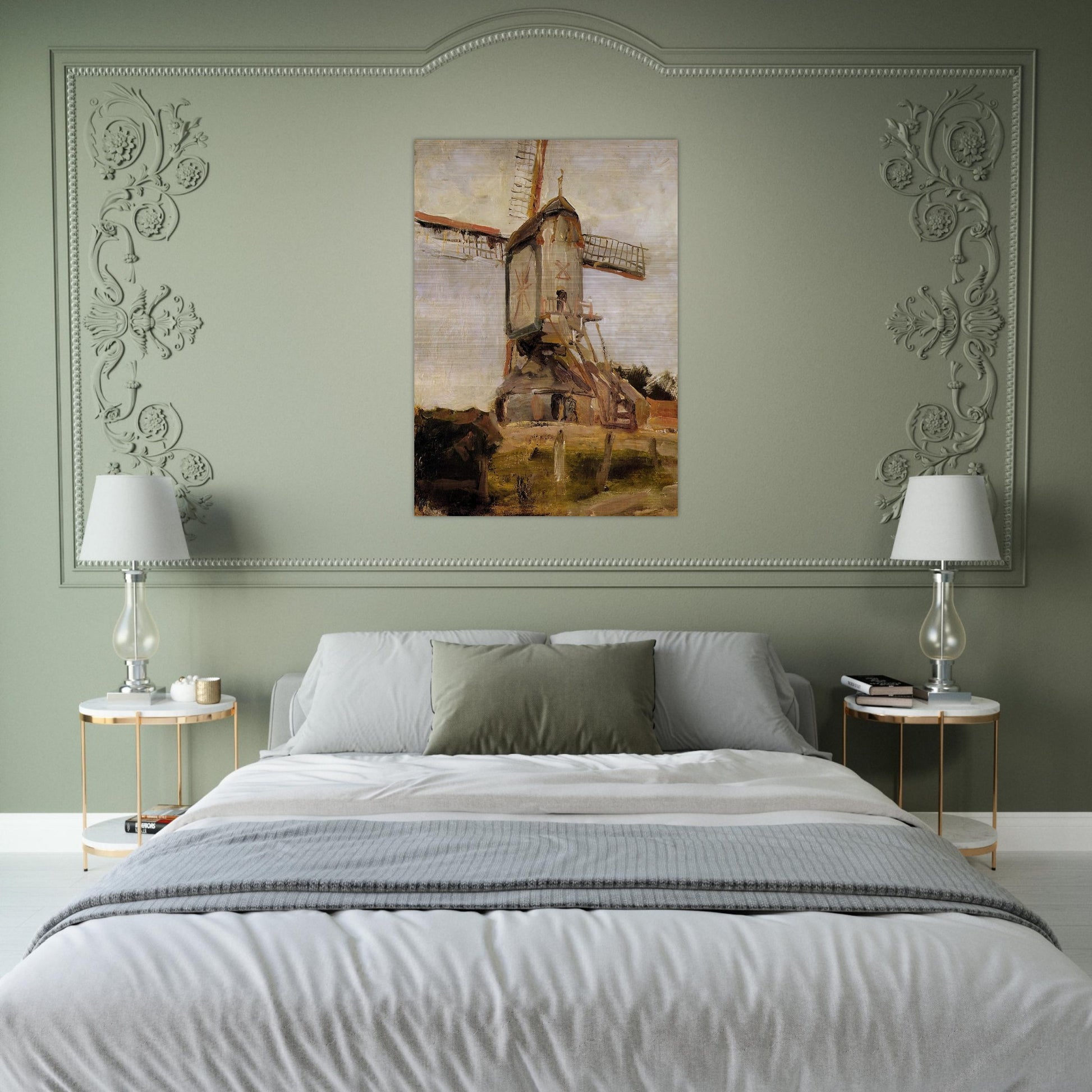 Mill of Heeswijk Sun - Piet Mondrian Brushed Aluminum Print - 70x100 cm / 28x40 inches | Piet Mondrian Aluminum Print | Piet Mondrian Prints