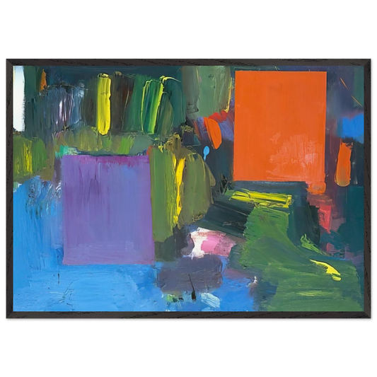 Renate s Nantucket - Hans Hofmann 70x100 cm / 28x40 inches Framed Art Print – Black Wooden Frame