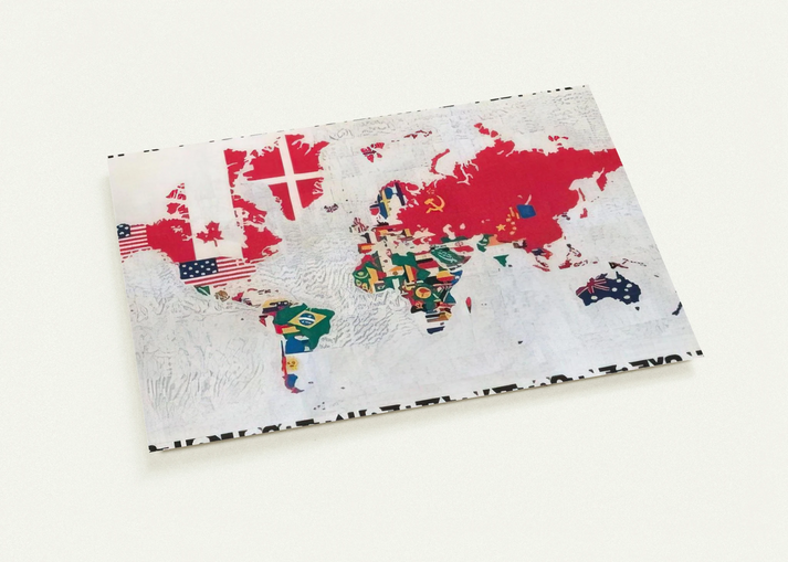 MAPPA 1983 By Alighiero Boetti Pack of 10 Post Cards | Alighiero Boetti Post Cards | A6 (10.5 x 14.8 cm) - 4.1 x 5.8 inches