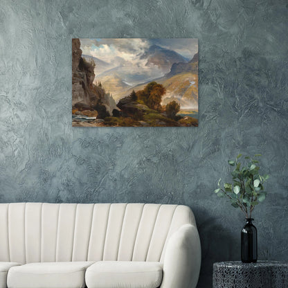 The White Mountains - Thomas Moran Brushed Aluminum Print - 70x100 cm / 28x40 inches | Thomas Moran Aluminum Print | Thomas Moran Prints
