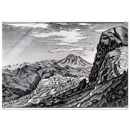 CALTAVUTURO IN THE MADONIE MOUNTAINS SICILY - MC Escher Acrylic Print - 70x100 cm / 28x40″ inches | Maurits Cornelis Escher Prints