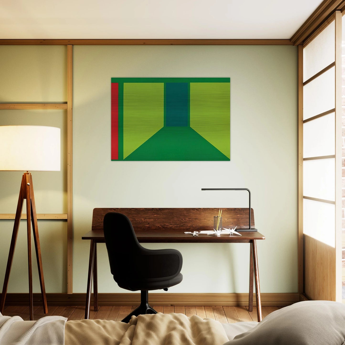 Corridor - 1960 - Karl Benjamin Brushed Aluminum Print - 70x100 cm / 28x40 inches | Karl Benjamin Aluminum Print | Karl Benjamin Prints