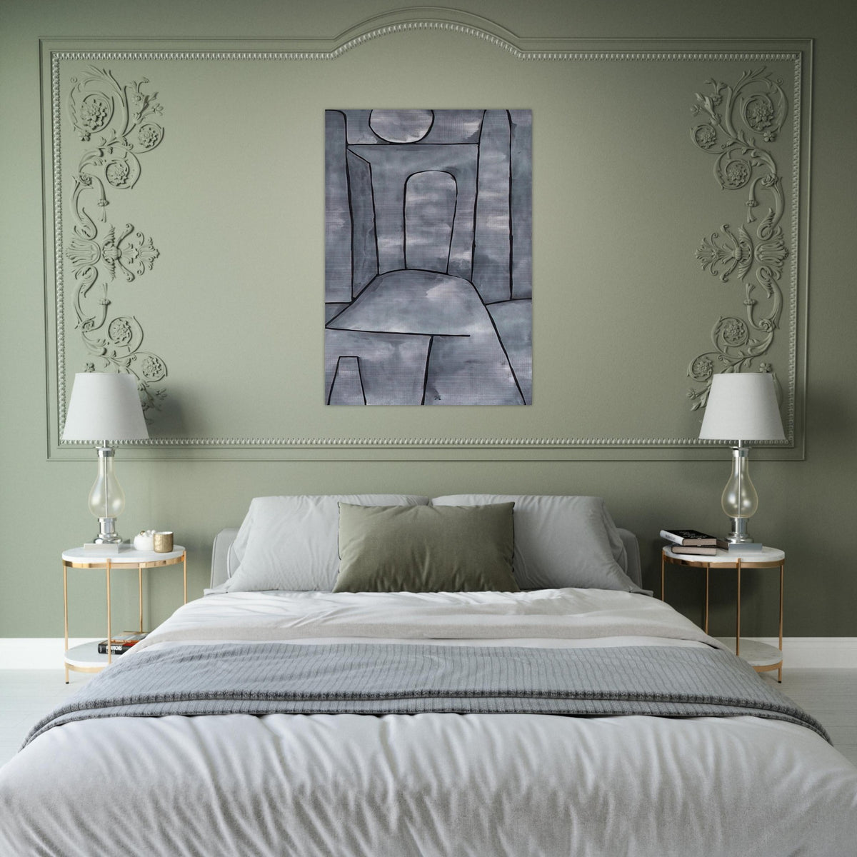 A GATE 1938 - Paul Klee Brushed Aluminum Print - 70x100 cm / 28x40 inches | Paul Klee Aluminum Print | Paul Klee Prints