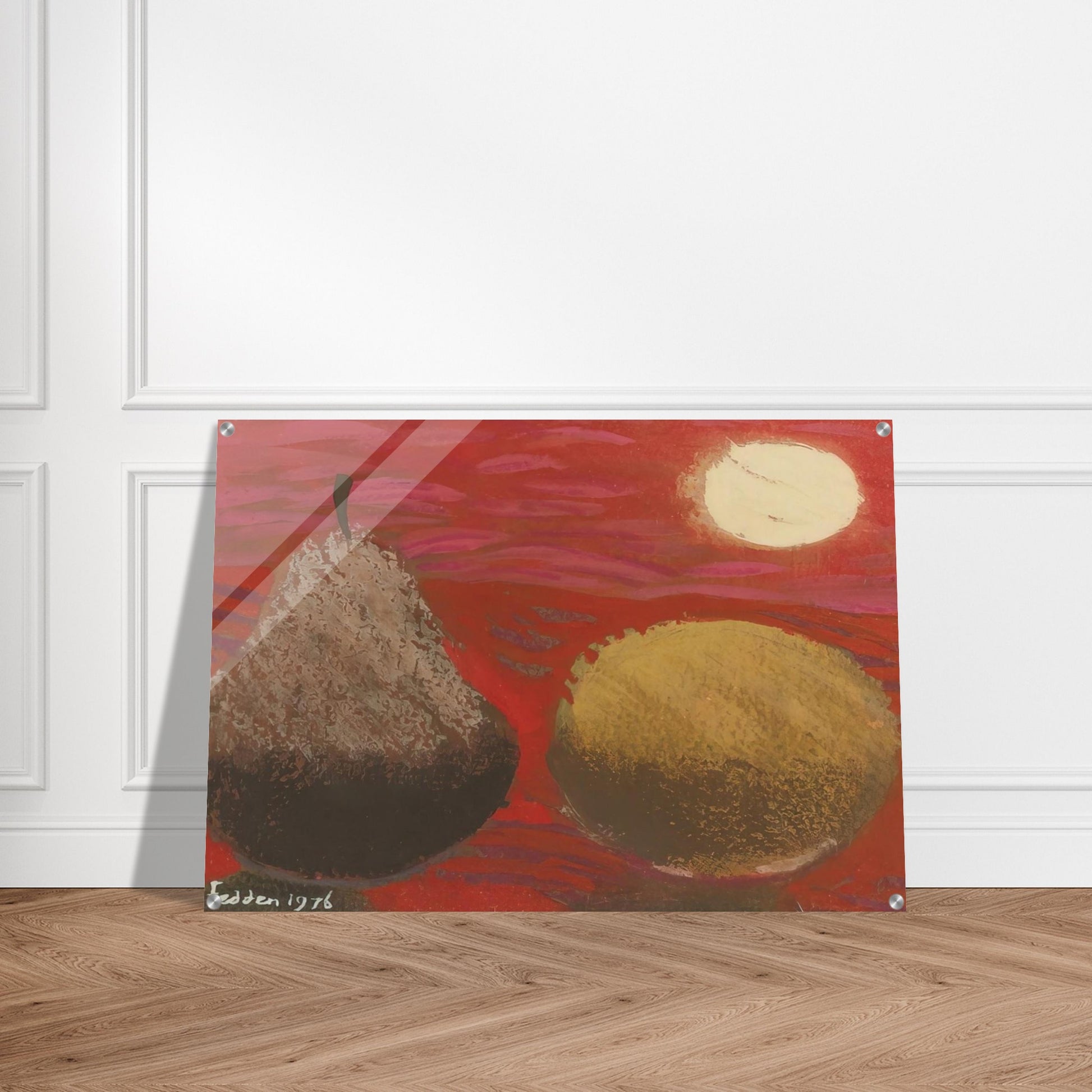 Still Life on Red - 1976 - Mary Fedden Acrylic Print - 70x100 cm / 28x40″ inches