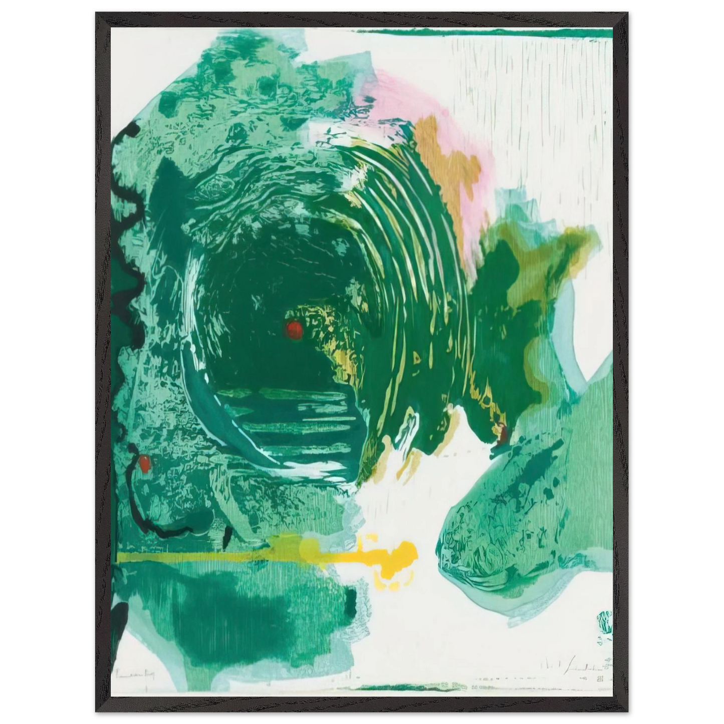 Helen Frankenthaler - Radius - 1993 Wall art - 45x60 cm / 18x24 inches - Premium Wooden Framed Poster With Fine Art Paper-canvas - Wood frame