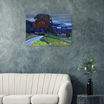 AUTUMN IN MURNAU 1908 - Wassily Kandinsky Brushed Aluminum Print - 70x100 cm / 28x40 inches | Wassily Kandinsky Aluminum Print | Wassily Kandinsky Prints