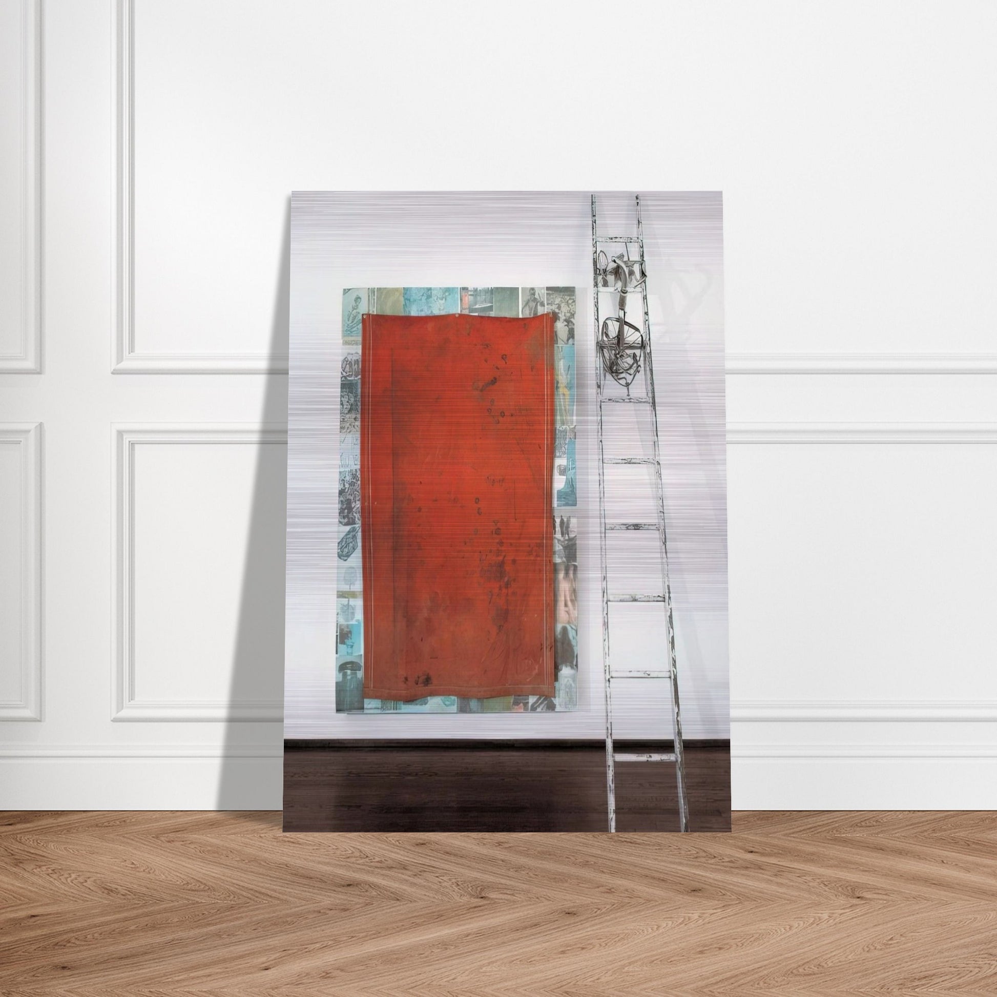 MANGO ICE CAVE SCALE 1977 - Robert Rauschenberg Brushed Aluminum Print - 70x100 cm / 28x40 inches | Robert Rauschenberg Aluminum Print | Robert Rauschenberg Prints
