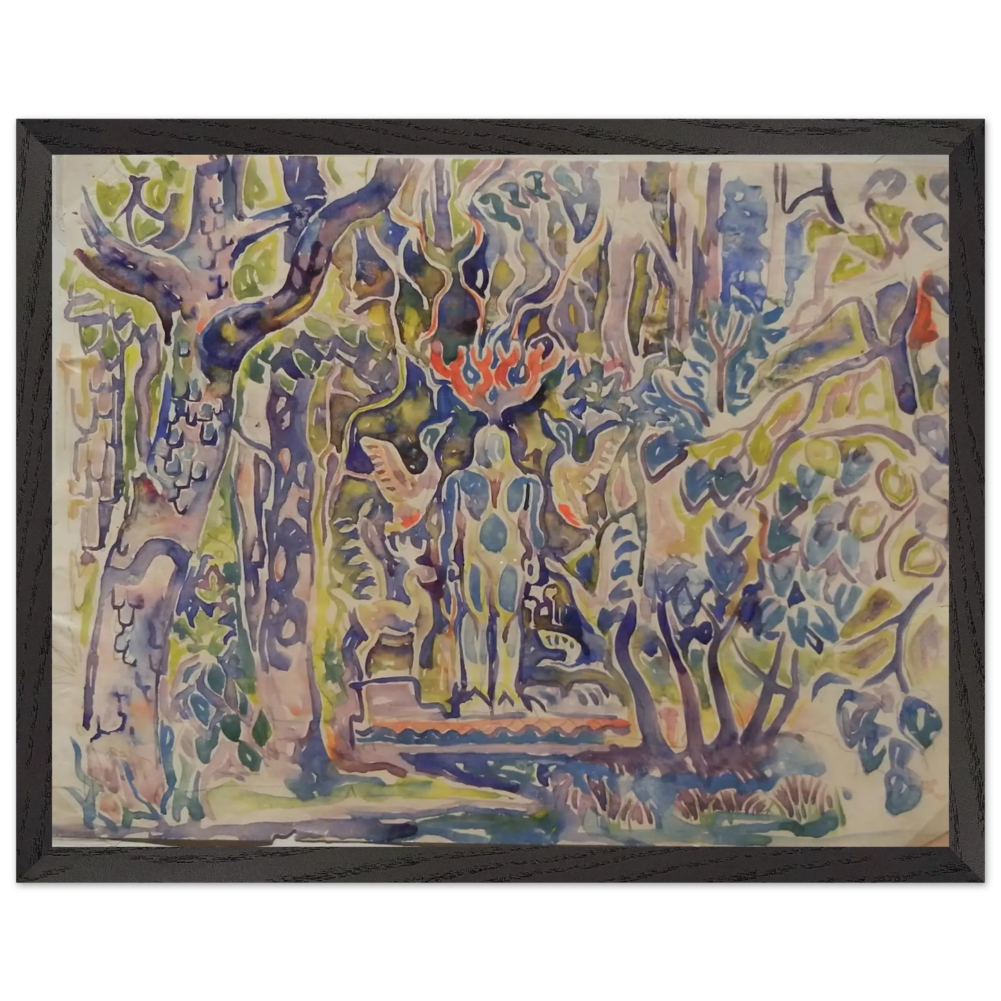 Walter Inglis Anderson - Walter Anderson Wall art - 28x43  cm / XL (11x17 Inches) - Premium Wooden Framed Poster With Fine Art Paper - Wood frame