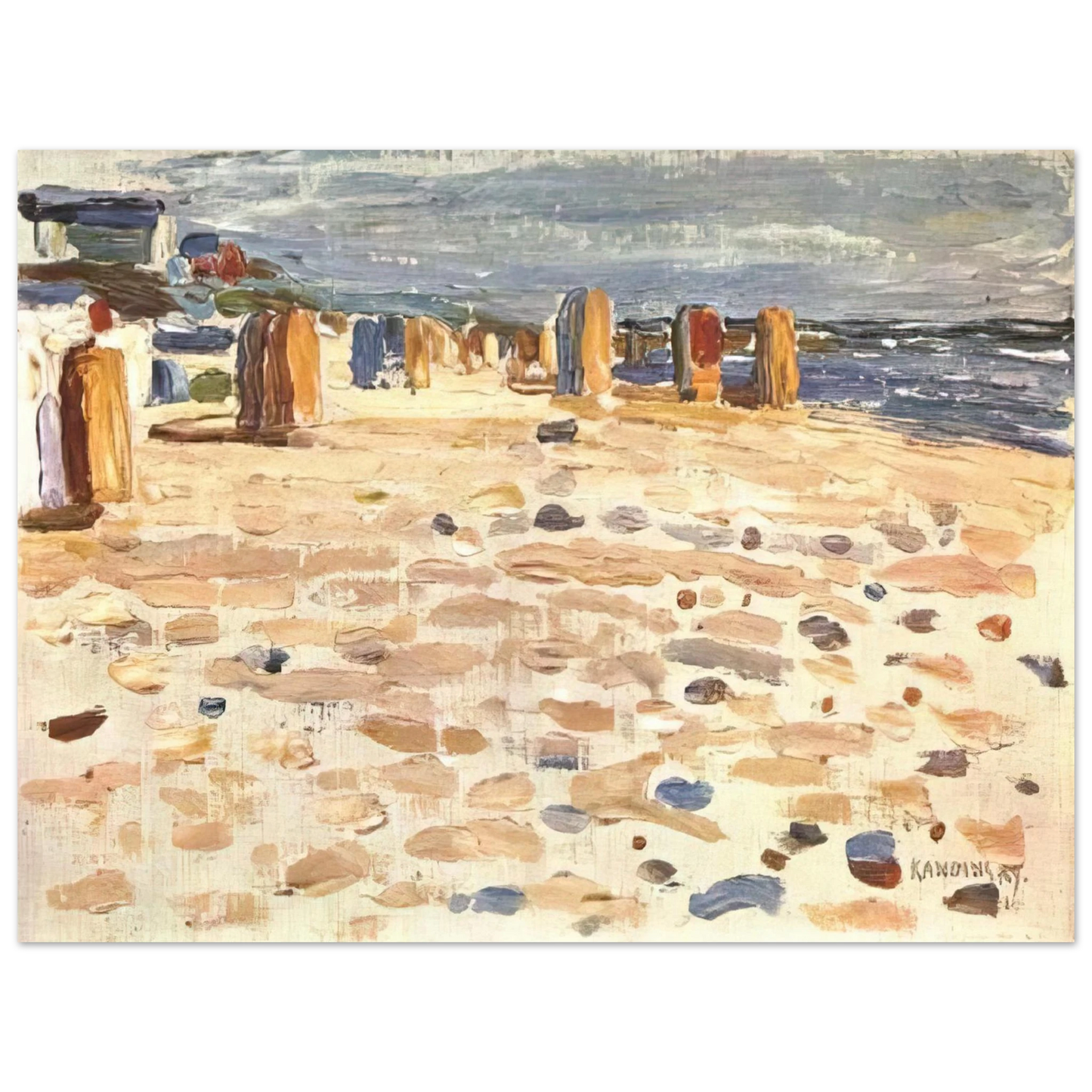 Wassily Kandinsky - BEACH BASKETS IN HOLLAND 1904  75x100 cm / 30x40inches Fine Art Poster