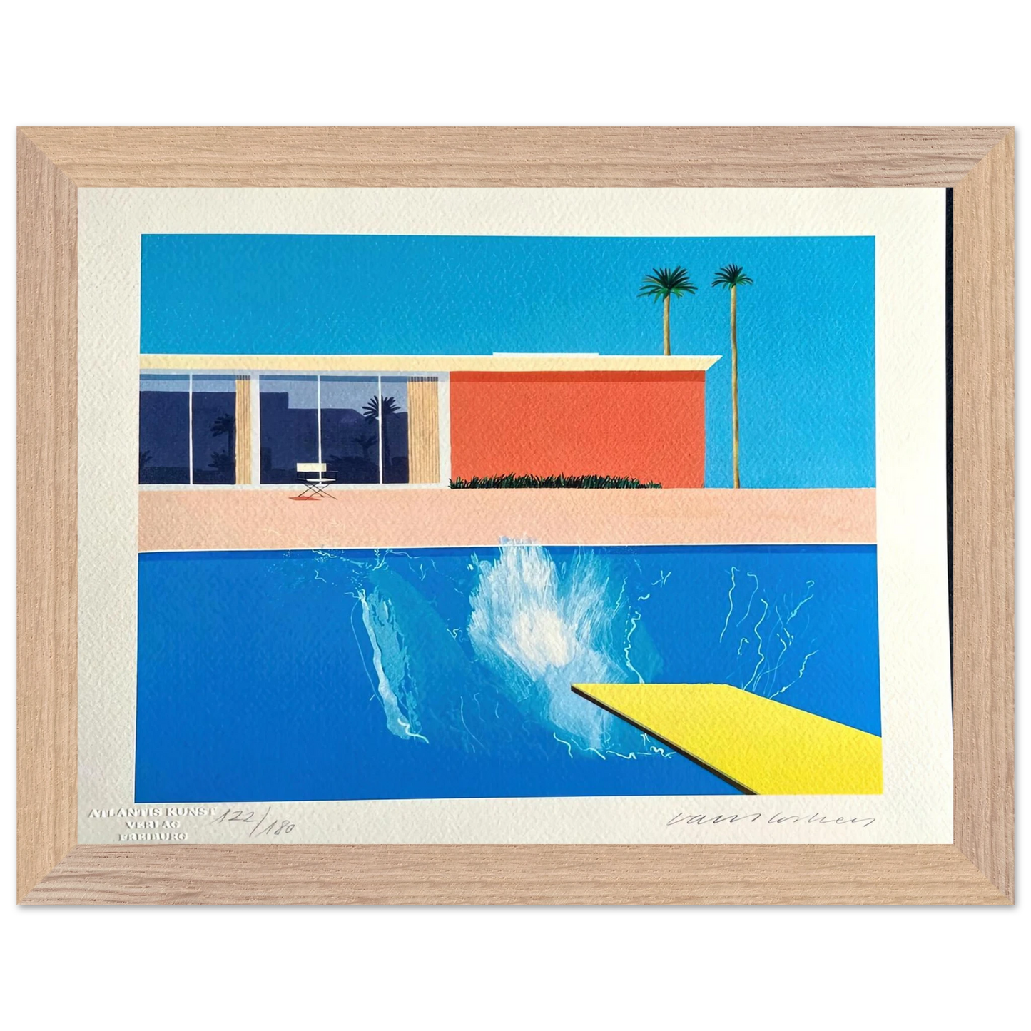 David Hockney - David Hockney Wall art - 40x50 cm / 16x20 inches - Premium Wooden Framed Poster With Fine Art Paper-canvas - Wood frame
