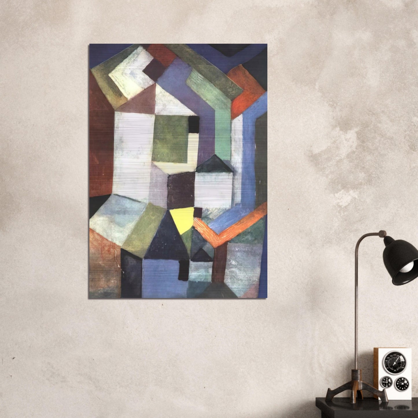 PIOUS NORTHERN LANDSCAPE 1917 - Paul Klee Brushed Aluminum Print - 70x100 cm / 28x40 inches | Paul Klee Aluminum Print | Paul Klee Prints