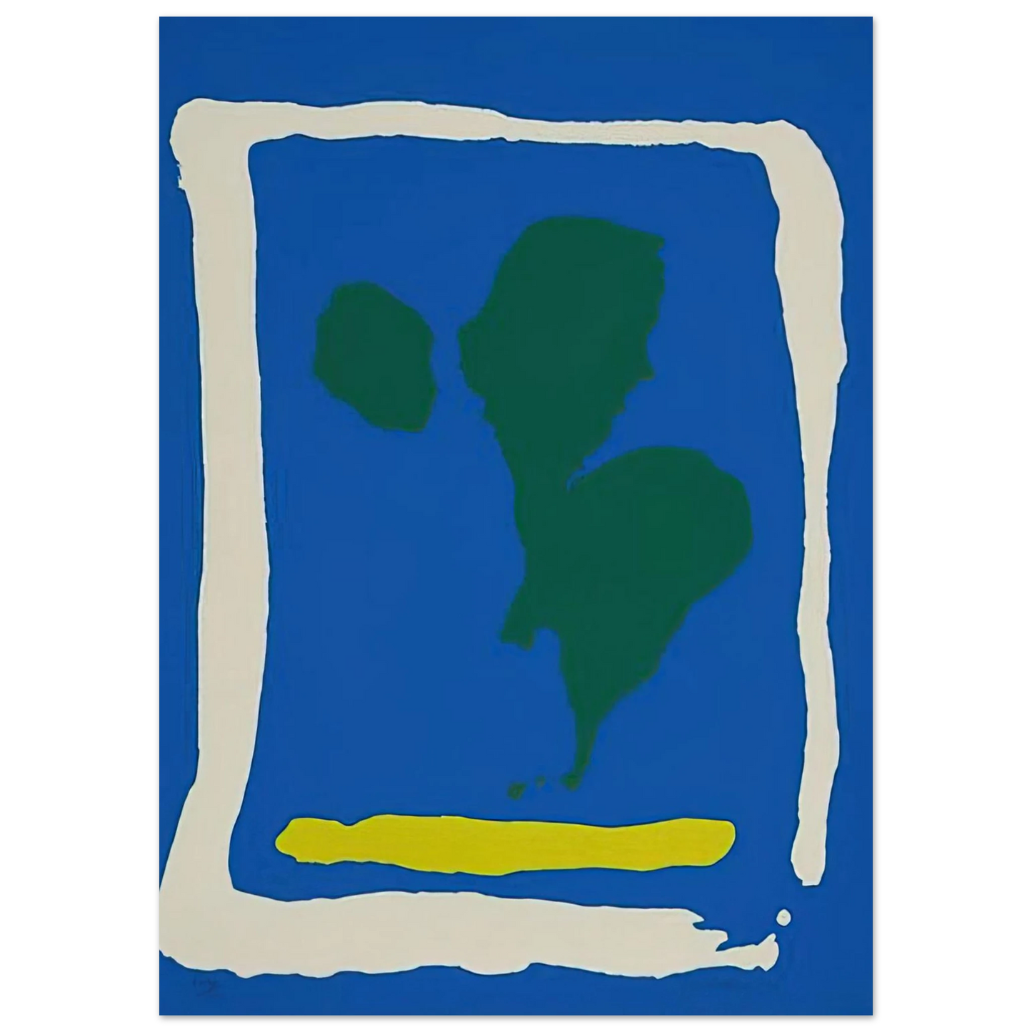 Helen Frankenthaler - Air Frame - 1965 Wall art - 40x40 cm / 16x16 inches - Fine Art Poster-canvas - -