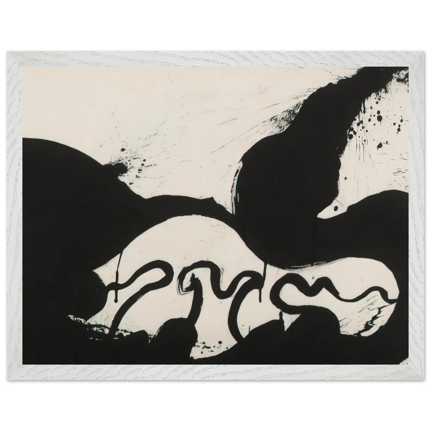 Helen Frankenthaler - Untitled - 1973 Wall art - A2 (42 x 59.4  cm) - Premium Wooden Framed Poster With Fine Art Paper-canvas - Black frame