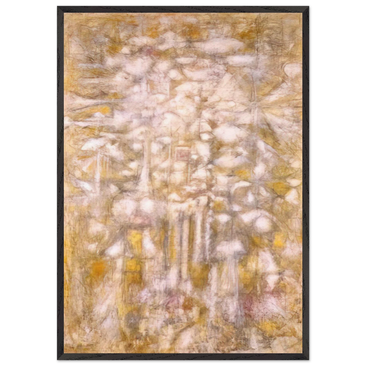 Golden Dawn - 1952 - Richard Pousette-Dart 70x100 cm / 28x40 inches Framed Art Print – Black Wooden Frame