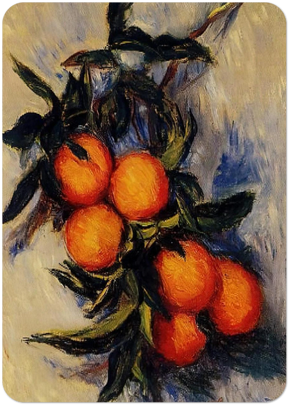 Branch of Orange Bearing Fruit By claude monet Pack of 10 Post Cards | claude monet Post Cards | A6 (10.5 x 14.8 cm) - 4.1 x 5.8 inches