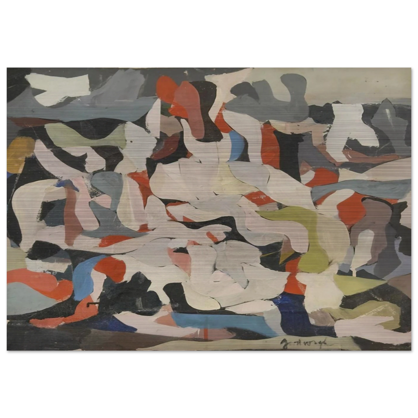Untitled - Abstract Expressionism - Robert Goodnough Brushed Aluminum Print - 70x100 cm / 28x40 inches | Robert Goodnough Aluminum Print | Robert Goodnough Prints