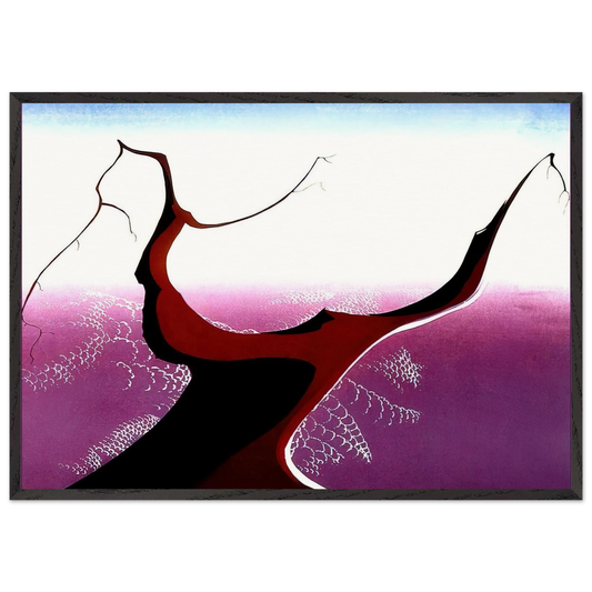 Desert Tree - Eyvind Earle 70x100 cm / 28x40 inches Framed Art Print – Black Wooden Frame