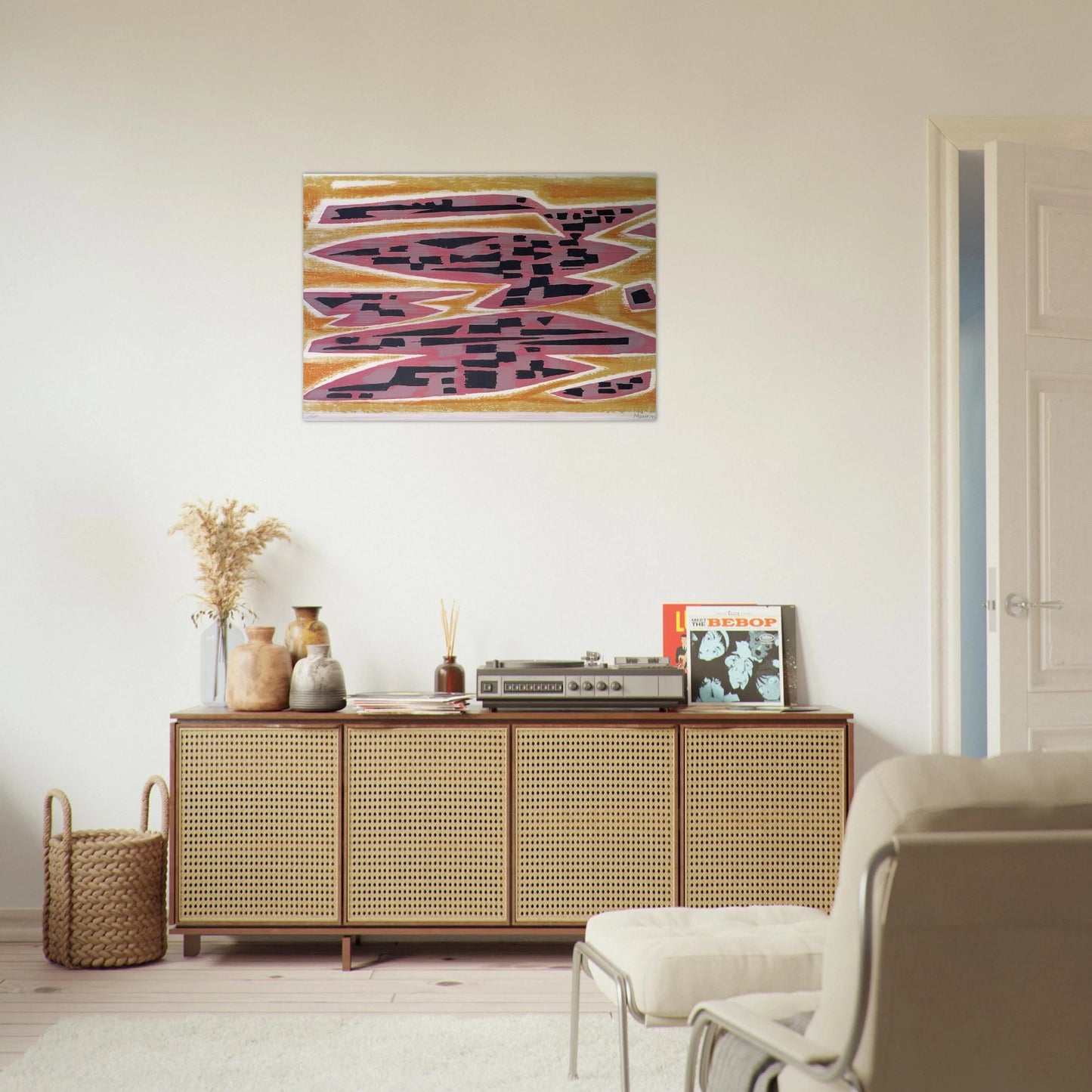 Abstract Composition - 1955 - Alfred Manessier Brushed Aluminum Print - 70x100 cm / 28x40 inches | Alfred Manessier Aluminum Print | Alfred Manessier Prints