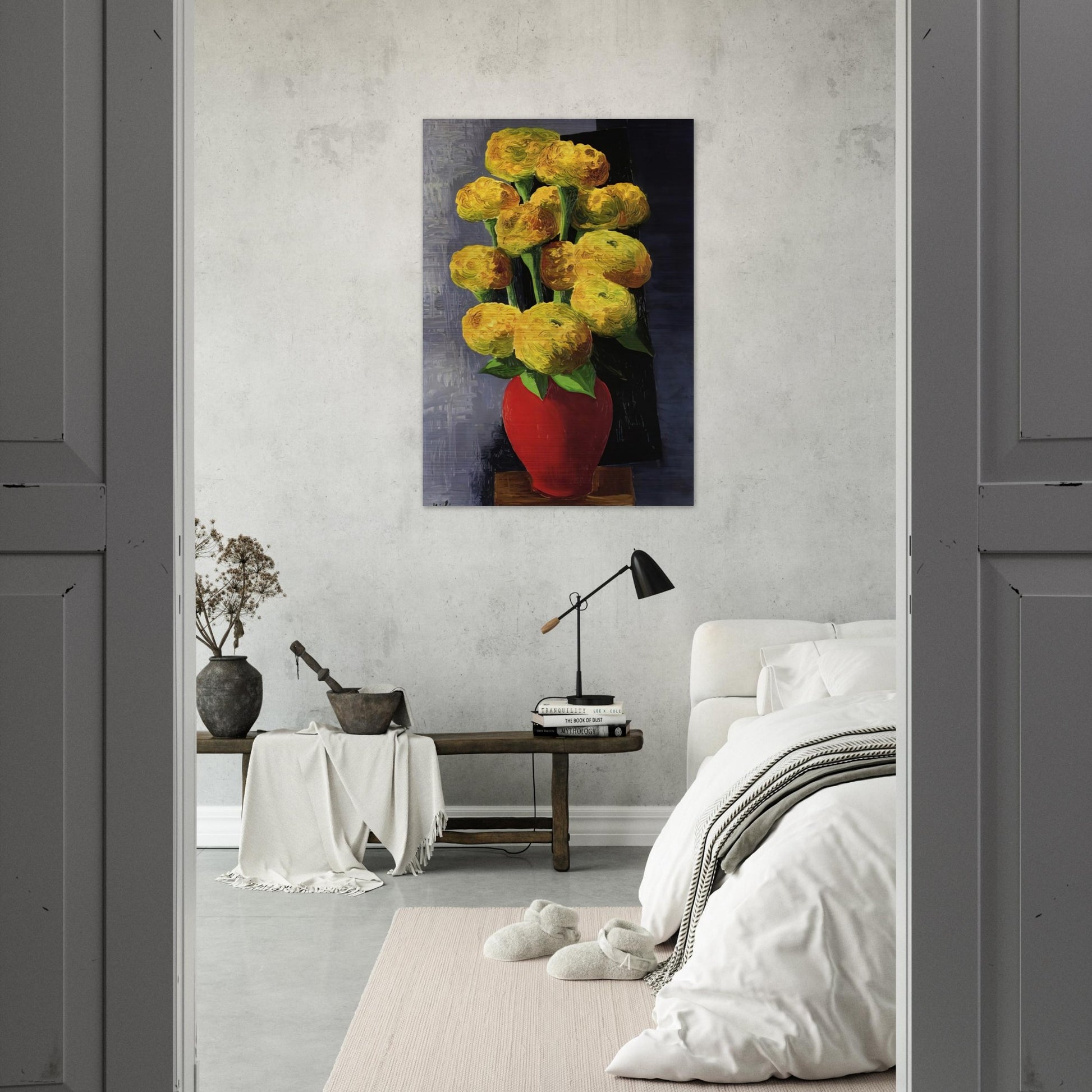 FLOWERS AND SHELLS 1919 - Moise Kisling Brushed Aluminum Print - 70x100 cm / 28x40 inches | Moise Kisling Aluminum Print | Moise Kisling Prints
