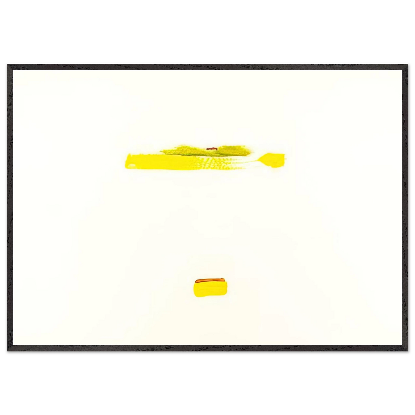 Helen Frankenthaler - New York III - 1972 Wall art - 28x43  cm / XL (11x17 inches) - Premium Wooden Framed Poster With Fine Art Paper-canvas - Wood frame