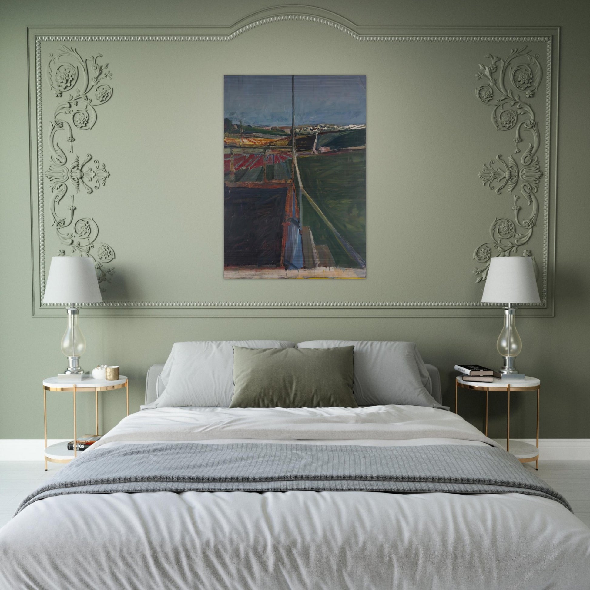 View from the Porch - Richard Diebenkorn Brushed Aluminum Print - 70x100 cm / 28x40 inches | Richard Diebenkorn Aluminum Print | Richard Diebenkorn Prints