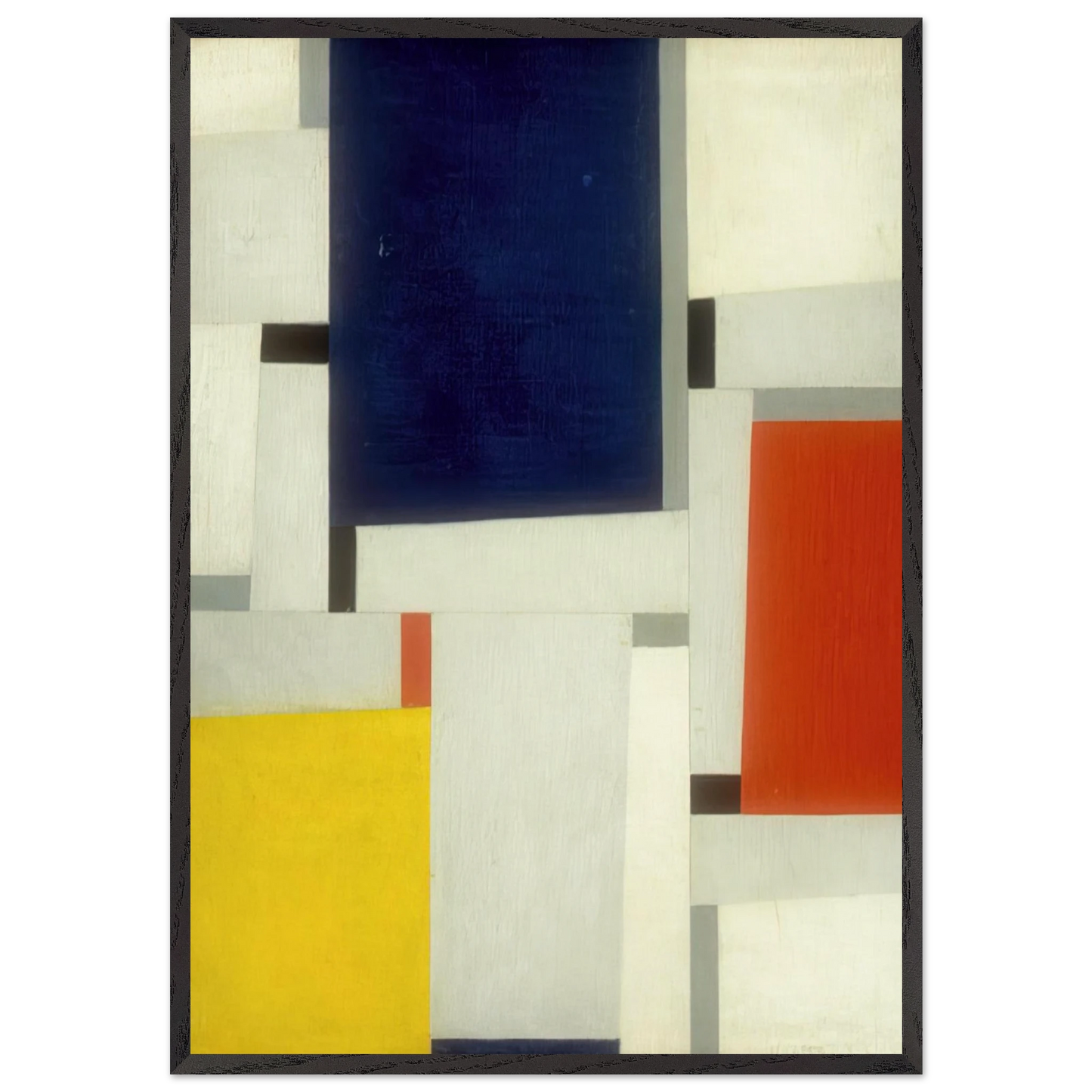 Relational Painting 64 - 1953 - Fritz Glarner 70x100 cm / 28x40 inches Framed Art Print – Black Wooden Frame