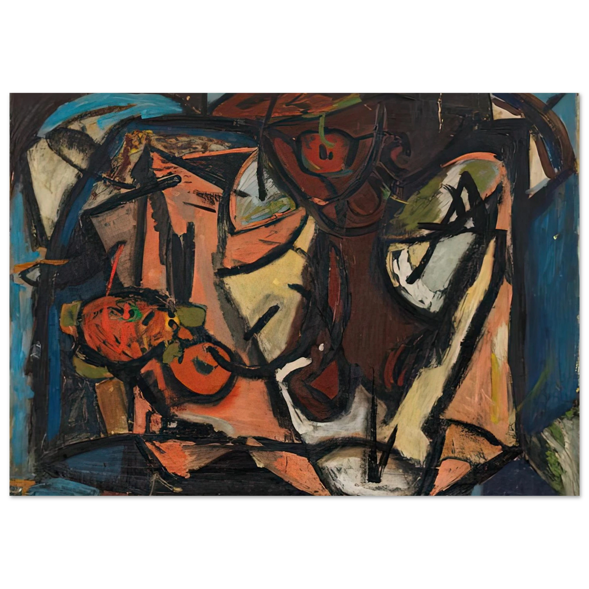Helen Frankenthaler - Still Life, 1948- Wall Art - 30x40 cm / 12x16 inches - Premium Wooden Framed Poster With Fine Art Paper-canvas - Wood frame