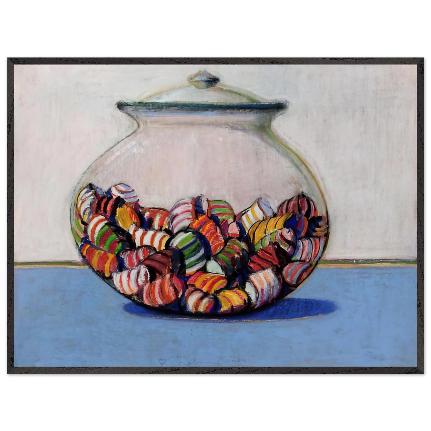 Wayne Thiebaud - Glassed Candy - 1969 Wall Art - 30x40 cm / 12x16 inches - Fine Art Poster - -