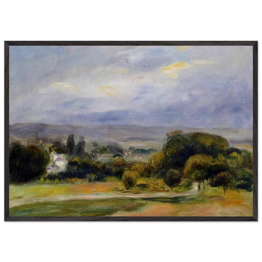 The Path - Pierre-Auguste Renoir 70x100 cm / 28x40 inches Framed Art Print – Black Wooden Frame