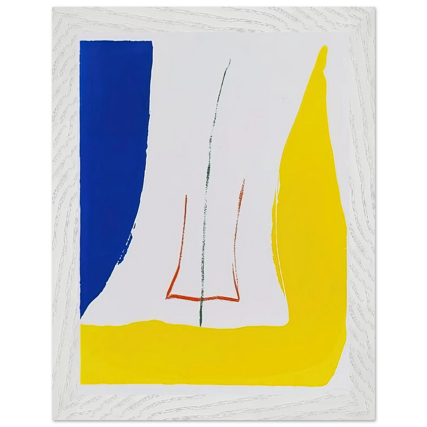 Helen Frankenthaler - Sun Corner - 1968 Wall art - A3 (29.7 x 42  cm) - Premium Wooden Framed Poster With Fine Art Paper-canvas - Black frame