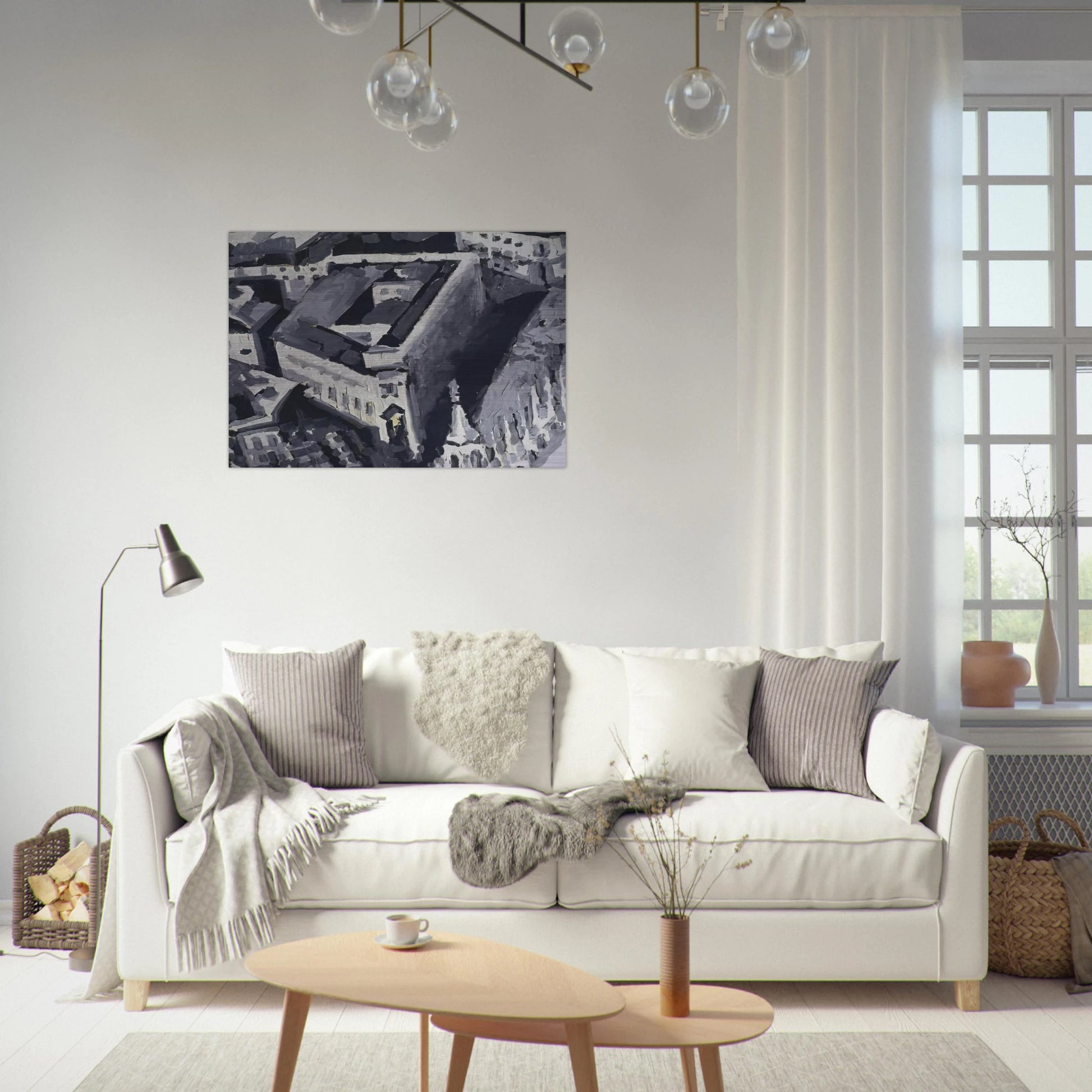 TOWNSCAPE M2 1968 - Gerhard Richter Brushed Aluminum Print - 70x100 cm / 28x40 inches | Gerhard Richter Aluminum Print | Gerhard Richter Prints