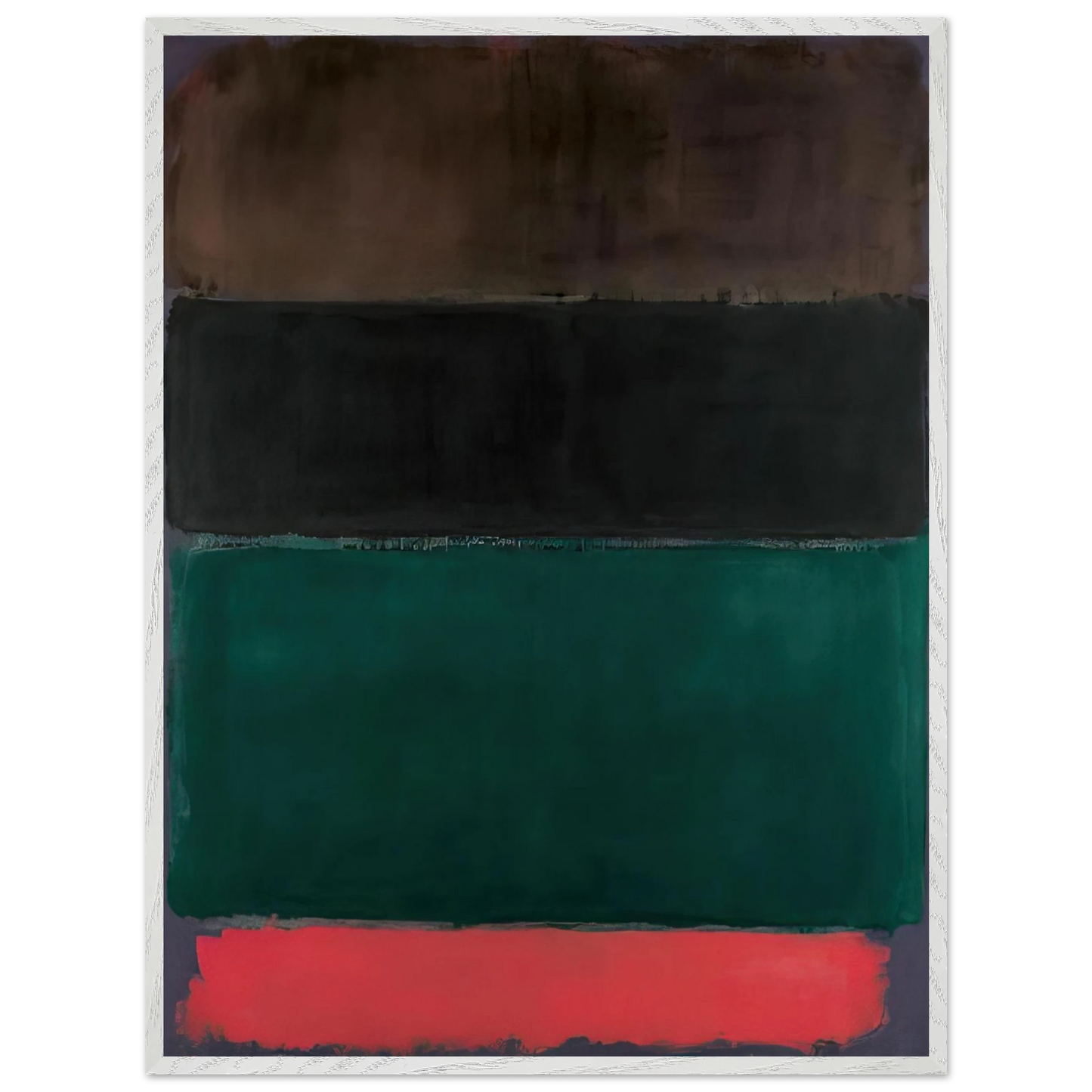 Mark Rothko - Untitled Red-Brown, Black, Green, Red - 1962 Wall Art - 30x40 cm / 12x16 inches - Premium Wooden Framed Poster With Fine Art Paper-canvas - Black frame