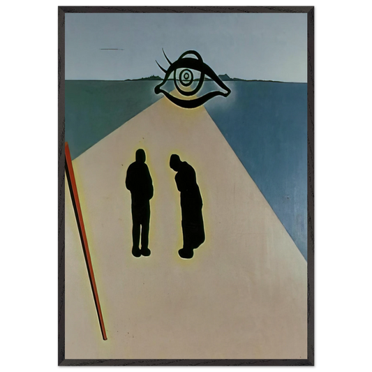 THE EYE OF THE ANGELUS - Salvador Dali 70x100 cm / 28x40 inches Framed Art Print – Black Wooden Frame